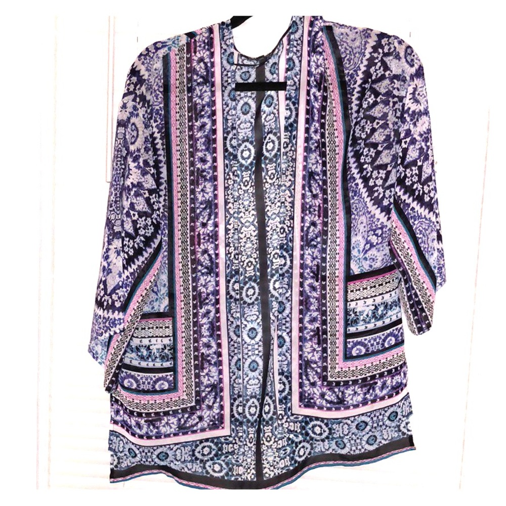 Multi-color kimono